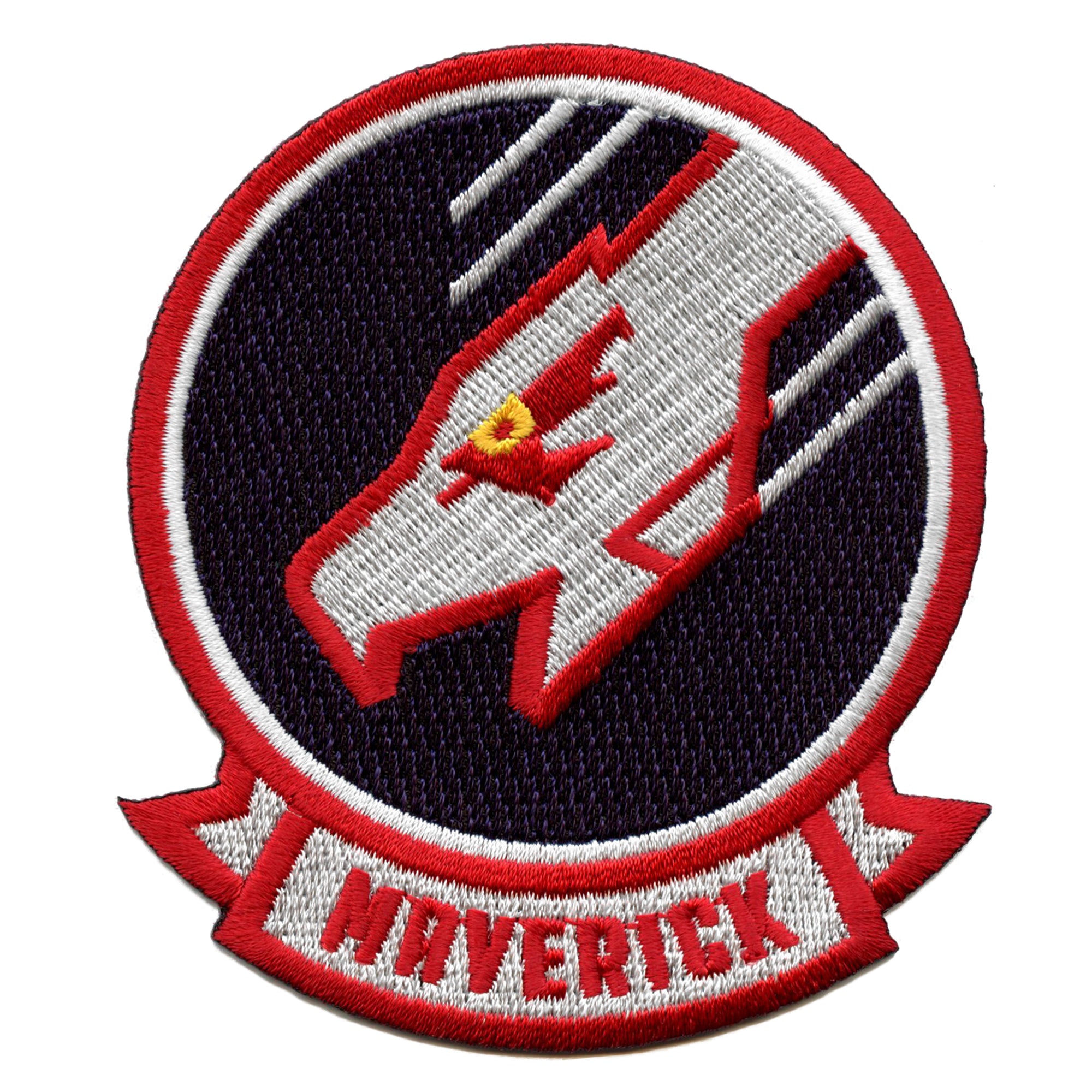 Top Maverick Badge Patch Classic Pilot Embroidered Iron On –
