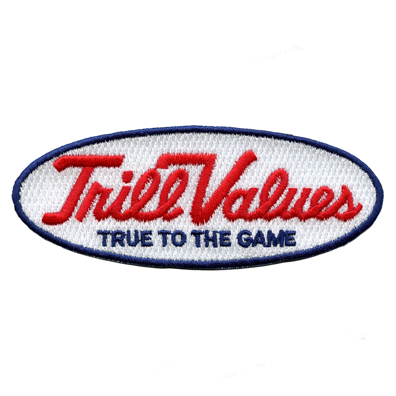 Trill Values Retro Oval Embroidered Iron On Patch