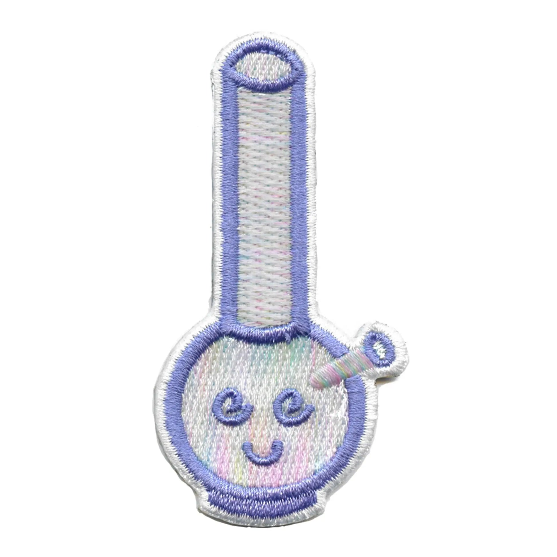 Trippy Bong Patch Pastel Colors Embroidered Iron On 