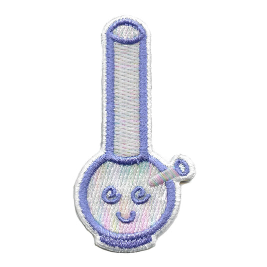 Trippy Bong Patch Pastel Colors Embroidered Iron On