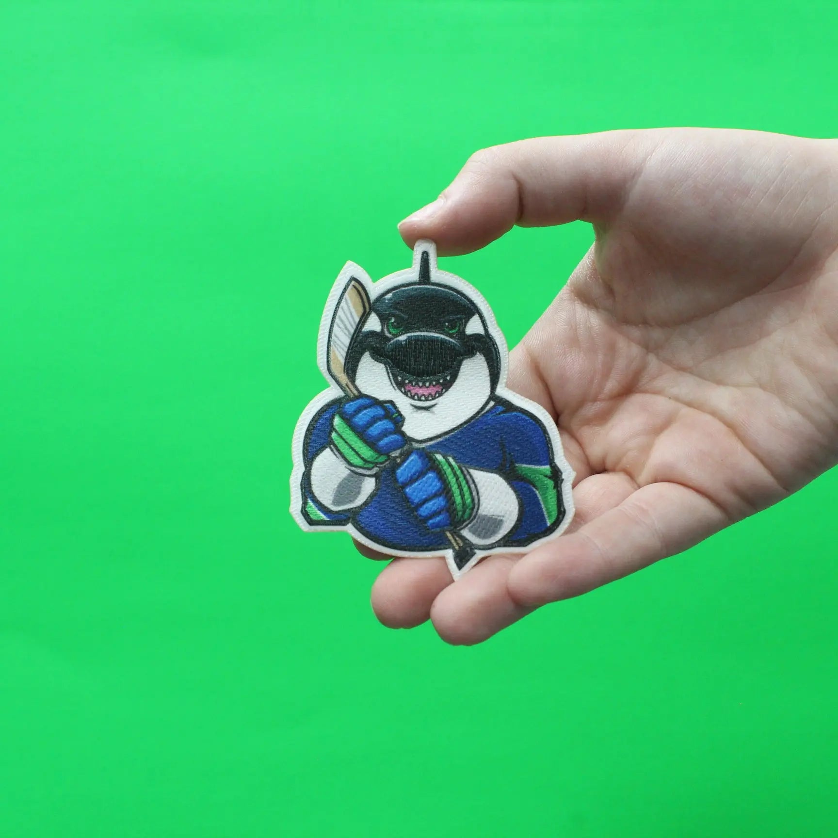 Vancouver Canada Killer Whale Orca FotoPatch Mascot Hockey Parody Embroidered Iron On
