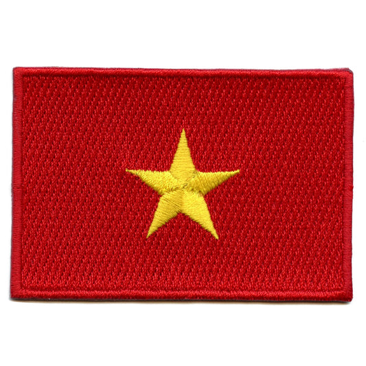 Vietnam Current Flag Patch Country Pride Embroidered Iron On 