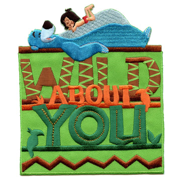 Disney Jungle Book "Wild About You" Embroidered Applique Iron On Patch 