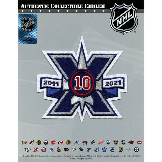 2021 Winnipeg Jets 10th Anniversary Logo Jersey Patch 