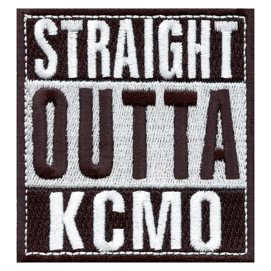 Straight Outta KCMO Embroidered Iron on Patch 