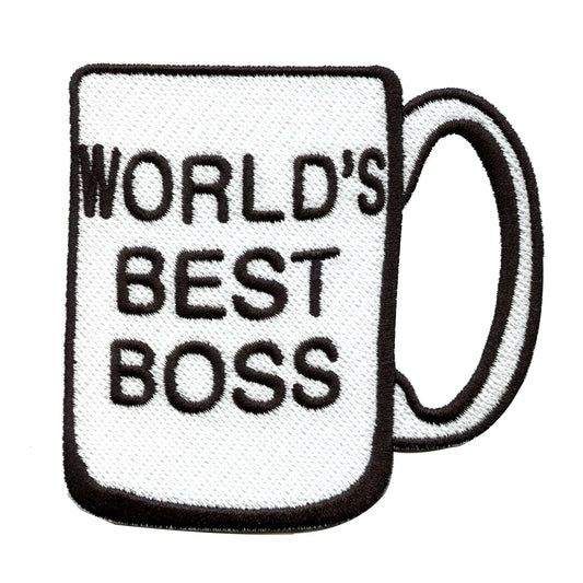 NBC The Office Michael Scott's "World's Best Boss" Coffee Mug Embroidered Iron on Patch