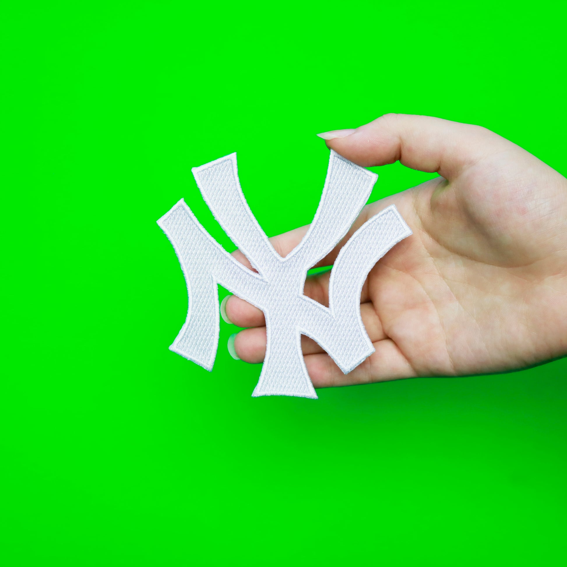 New York Yankees "NY" White Logo Patch 