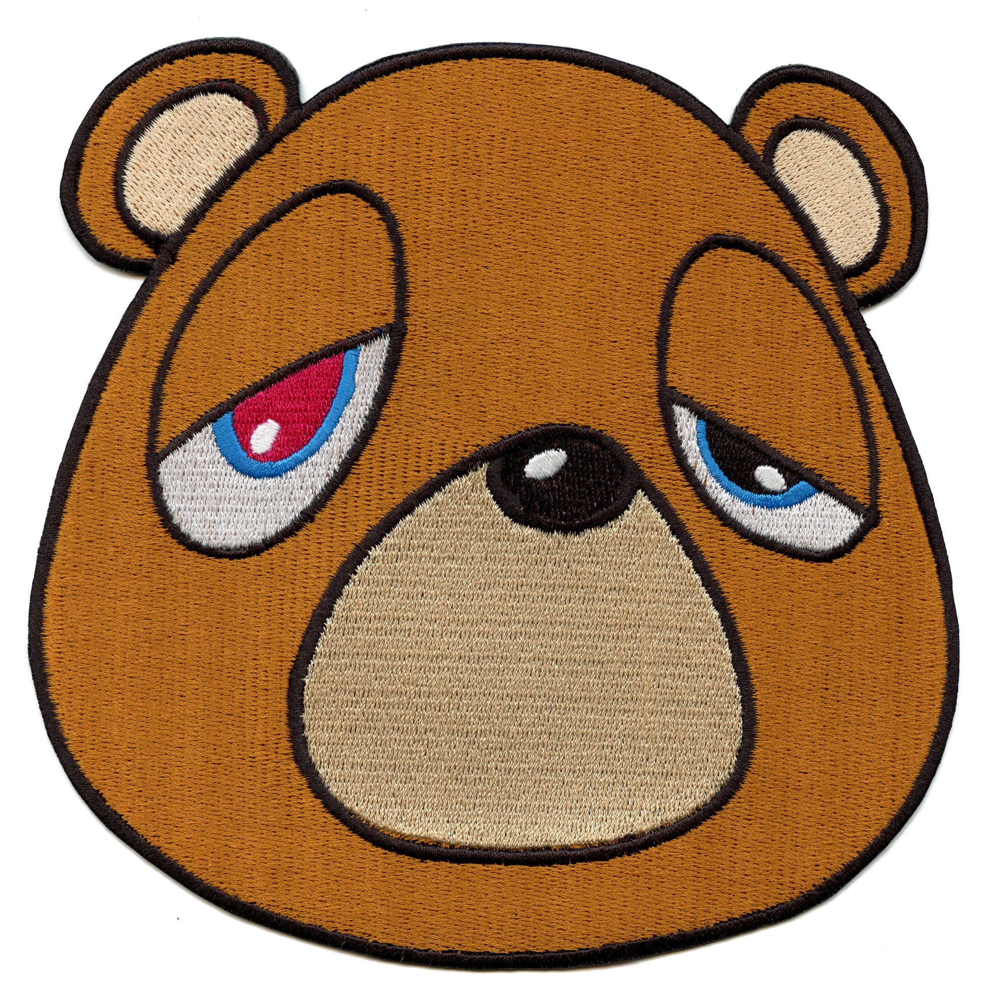 YZY Bear Droopy Eyes Large Embroidered Iron On Patch 