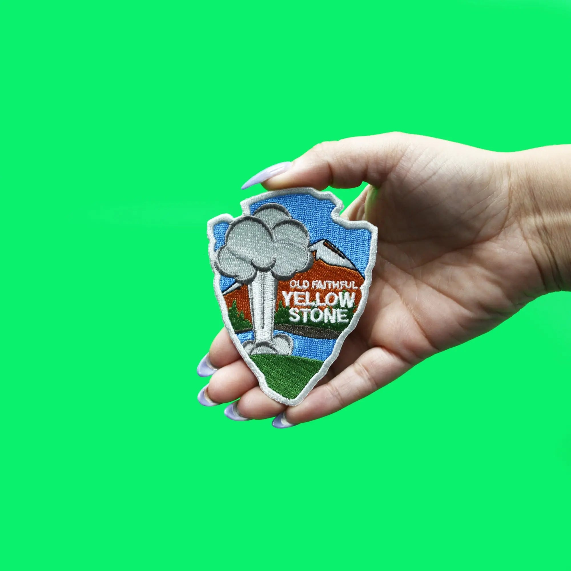 Yellowstone Old Faithful Travel Patch National Park Embroidered Iron On