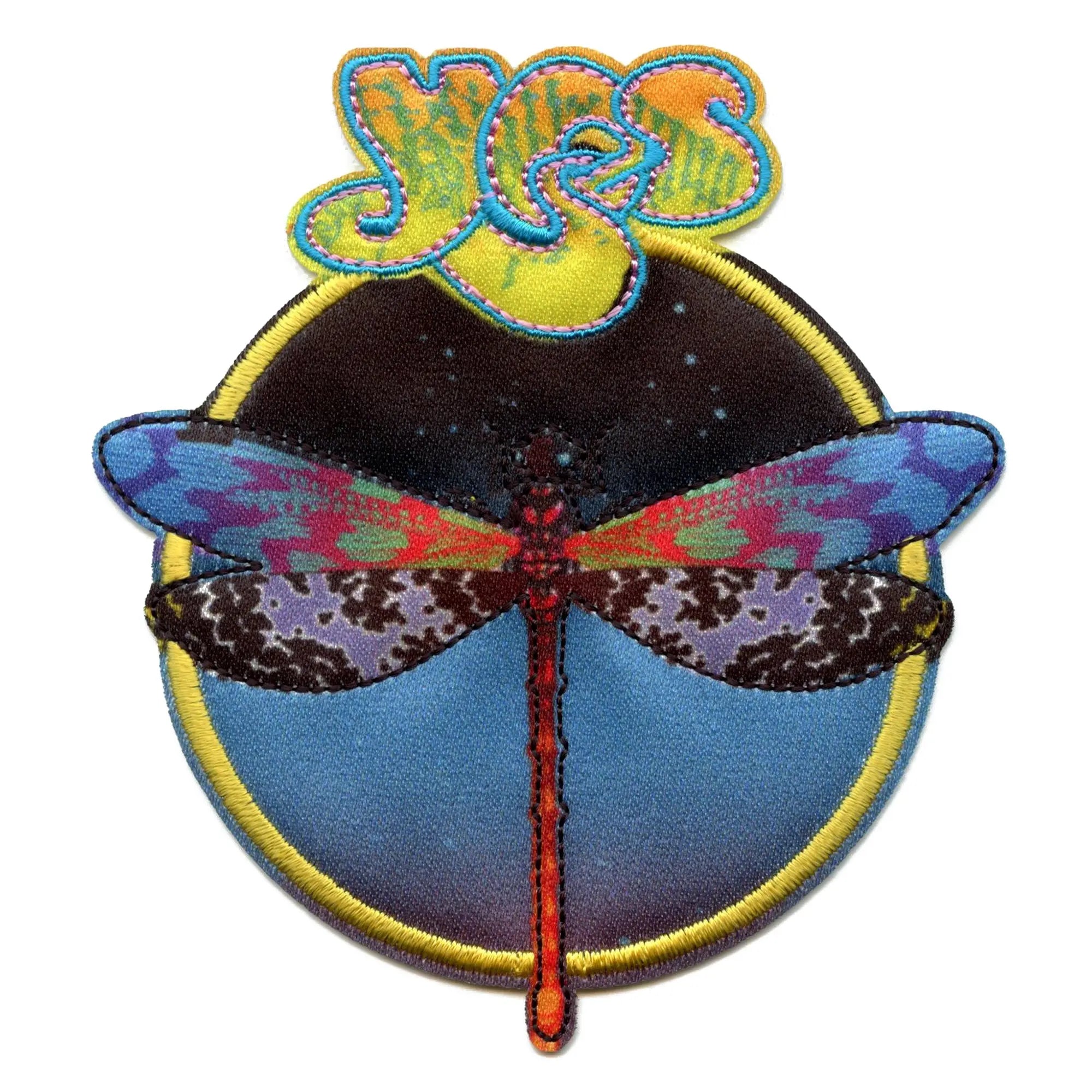 Yes Patch Dragonfly Logo Embroidered Iron On