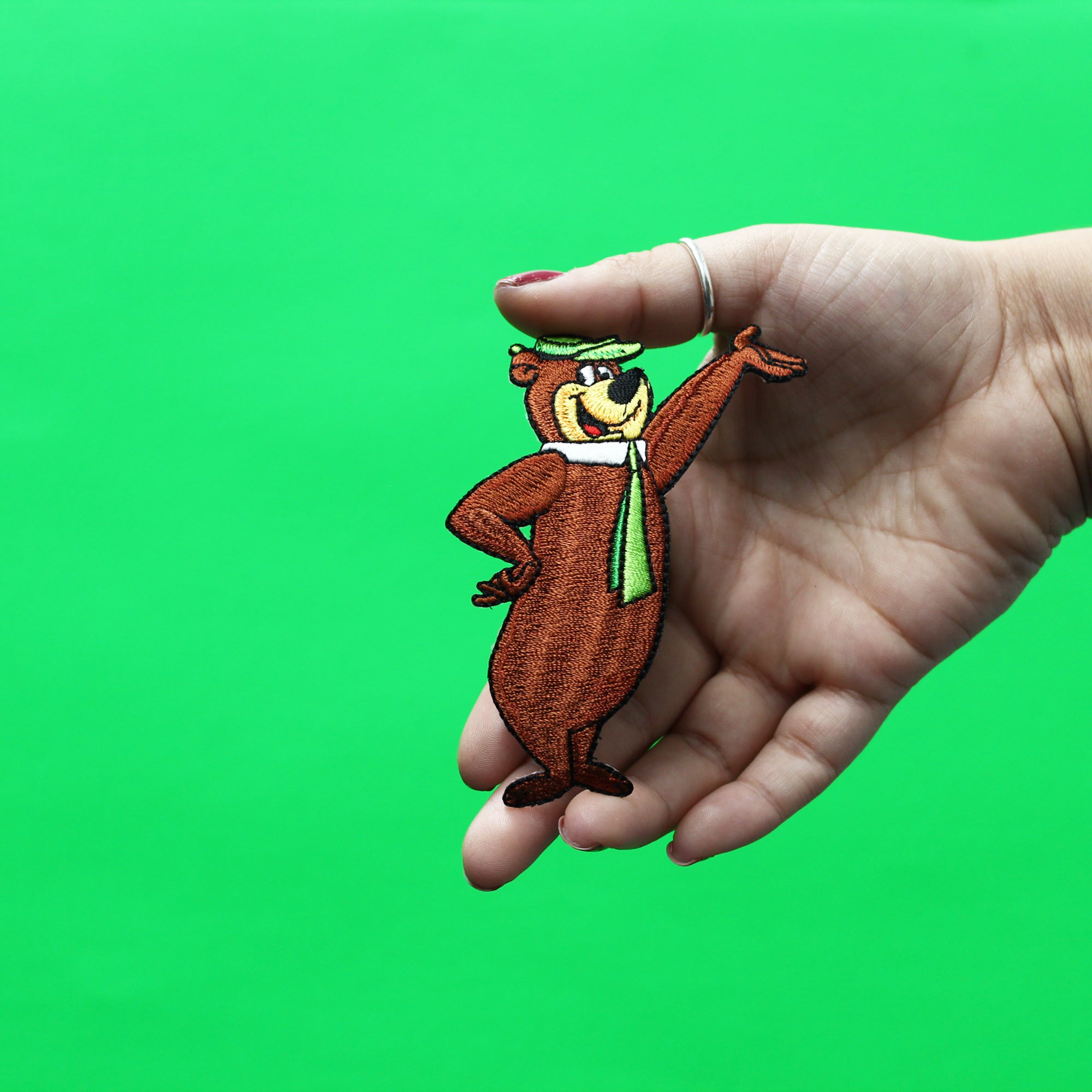 Official Yogi Bear Patch Full Body Cartoon Embroidered Iron On