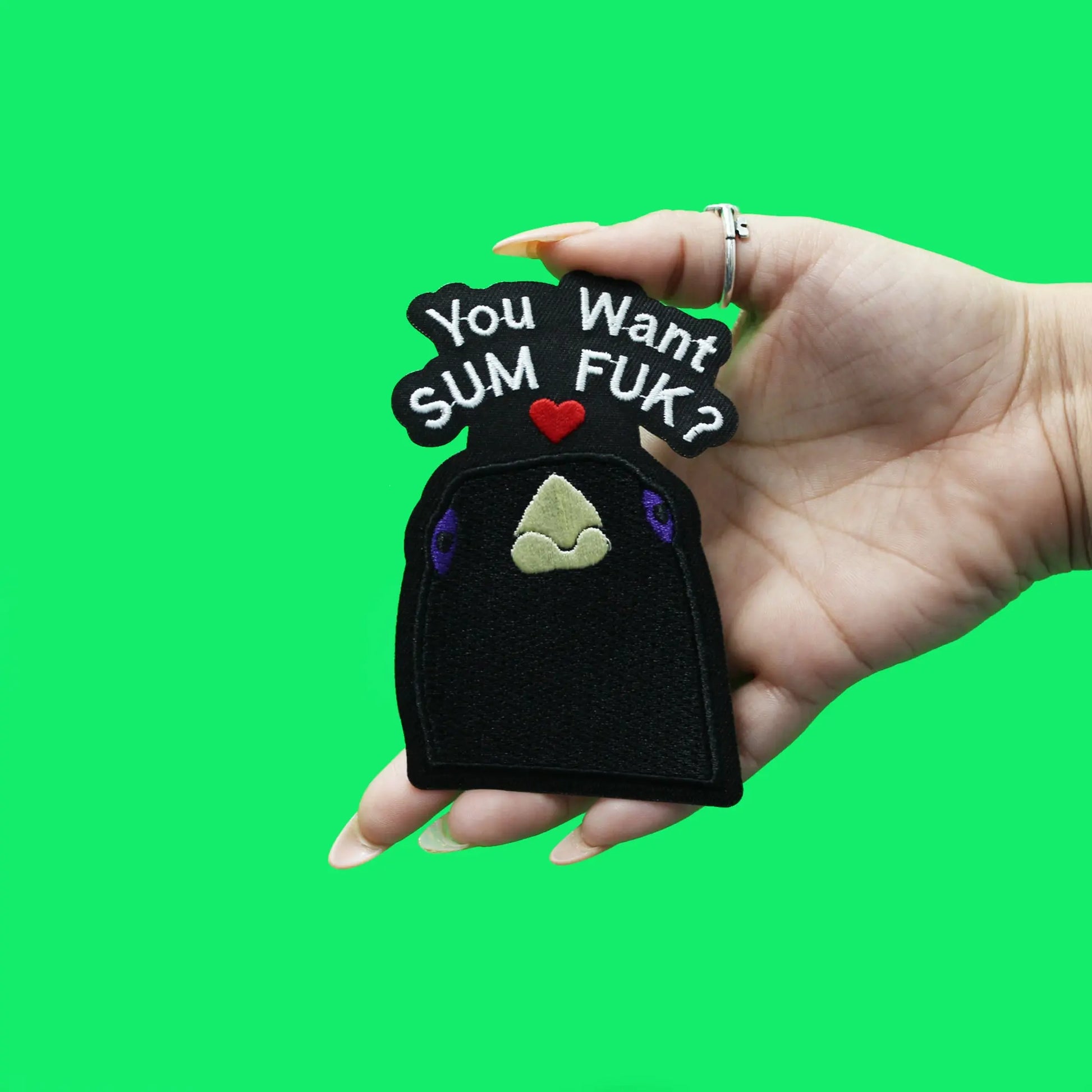 You Want Sum Fuk? Patch Bird Lemme Smash Embroidered Iron On