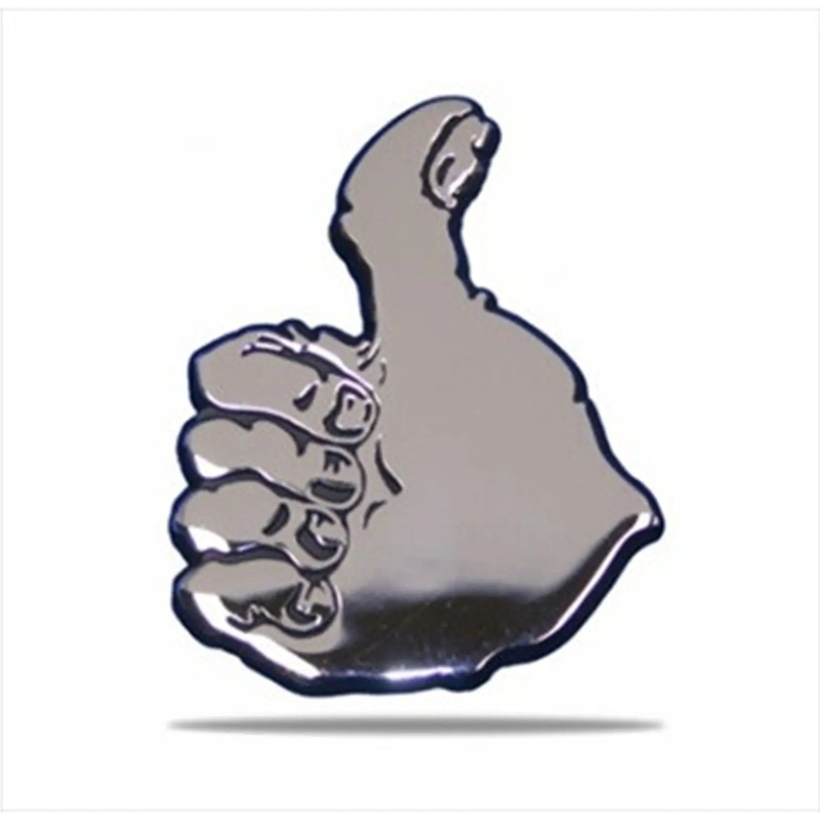 Texas A&M ATM Aggies Gig Em Thumbs Up Solid Metal Chrome Emblem AMG