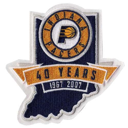 Indiana Pacers 40th Anniversary Logo Patch (2006-07)