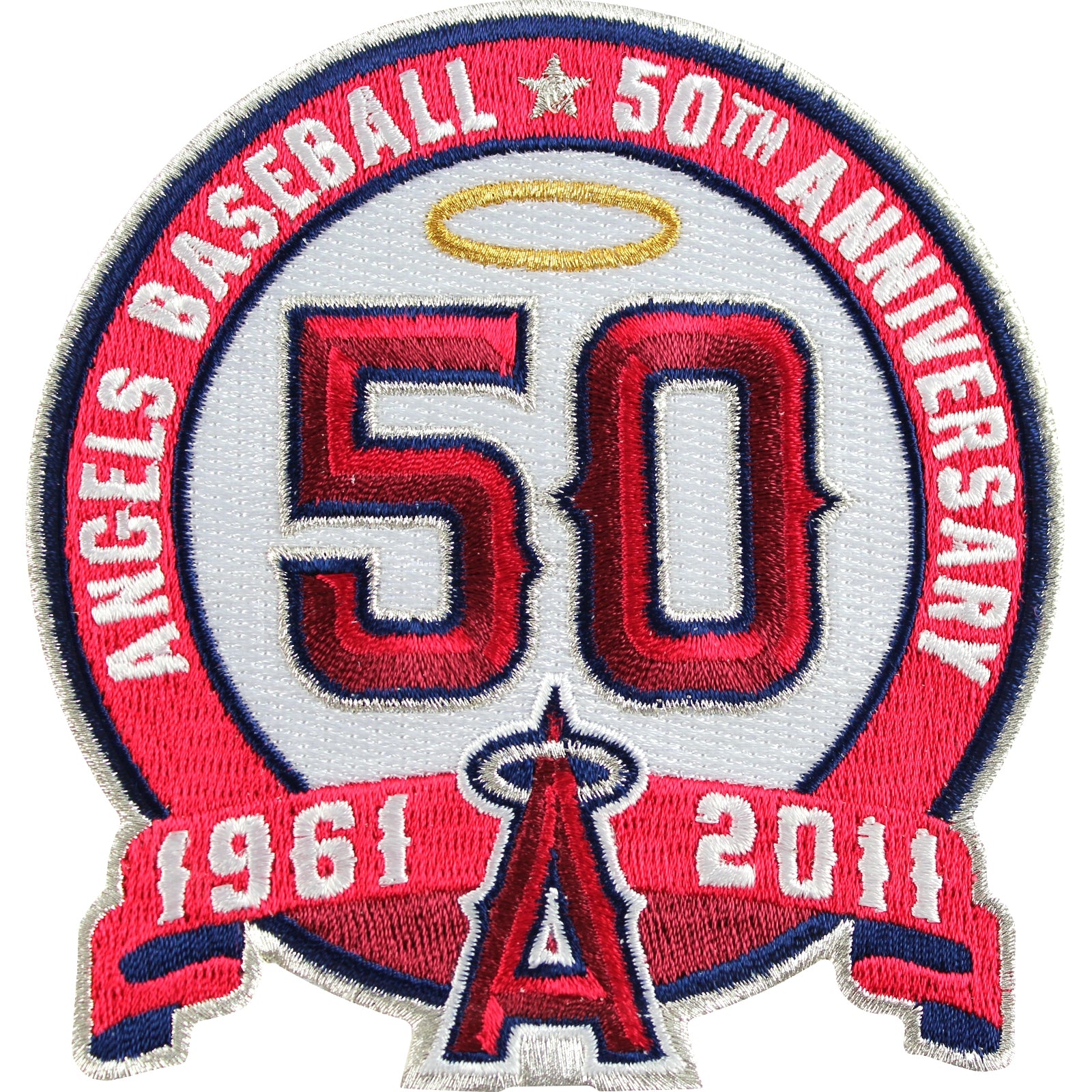 Los Angeles Angels Of Anaheim 1961 Round Sleeve Jersey Logo Patch