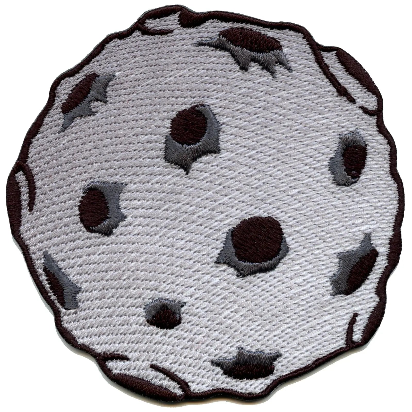 Outer Space Asteroid Emoji Iron On Embroidered Patch