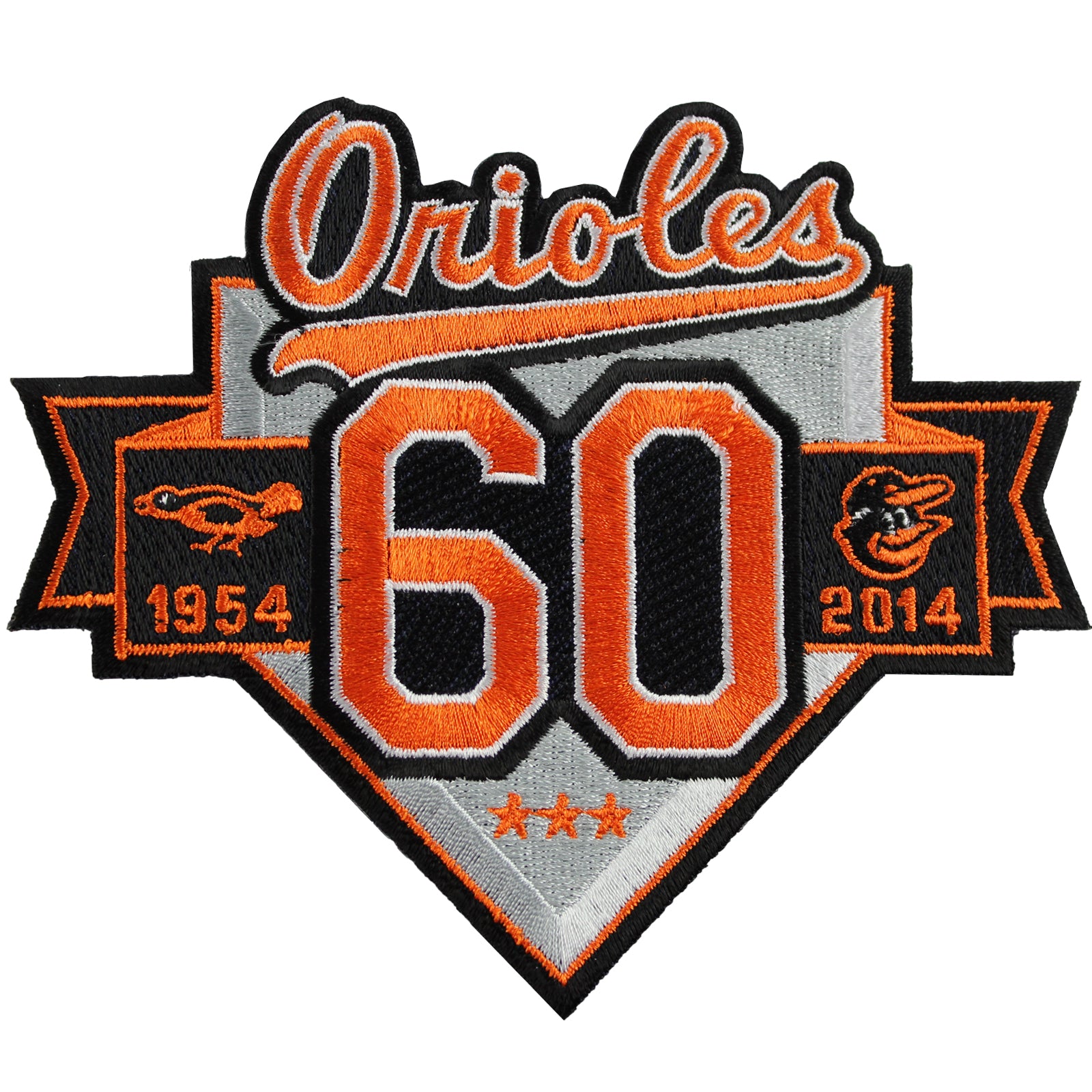 2014 Baltimore Orioles 60th Anniversary Season Jersey Sleeve Patch (1954)