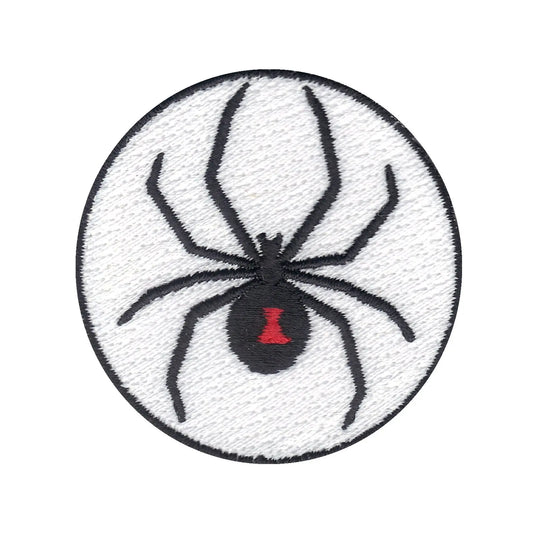 Black Widow Spider Iron On Embroidered Patch 