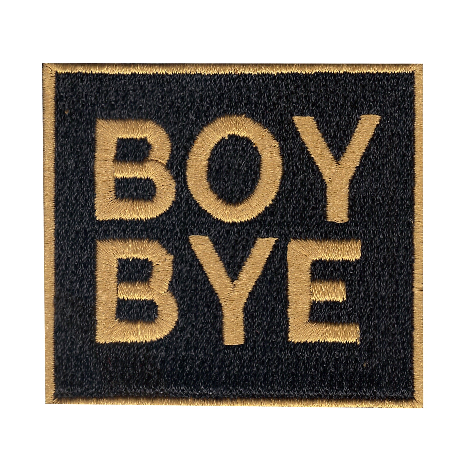 Boy Bye Embroidered Iron On Patch