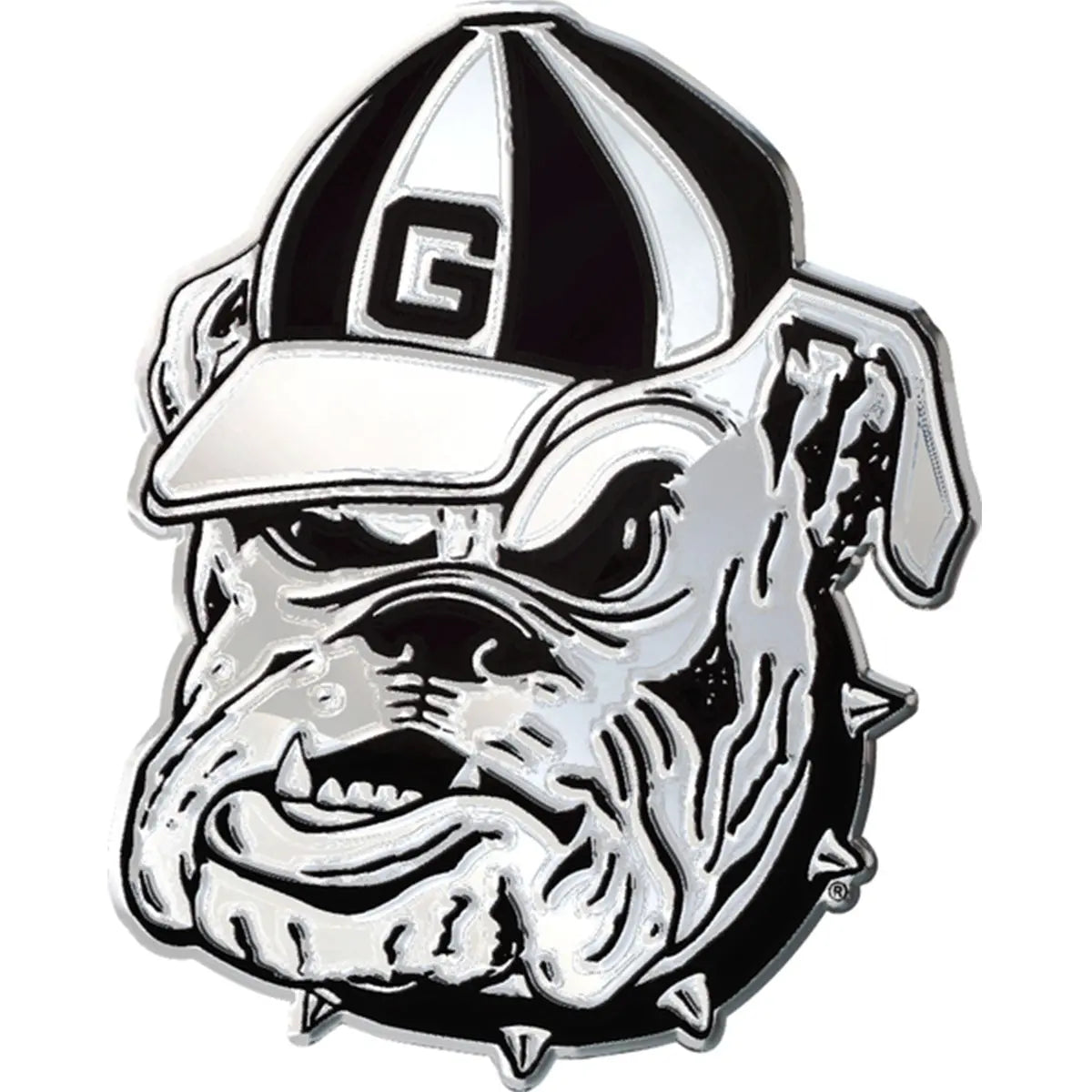 Georgia Bulldogs With Hat NCAA College Team Logo Auto Car Solid Metal Emblem 