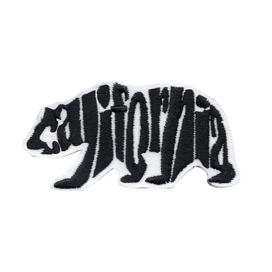 California Bear Iron On Embroidered Patch