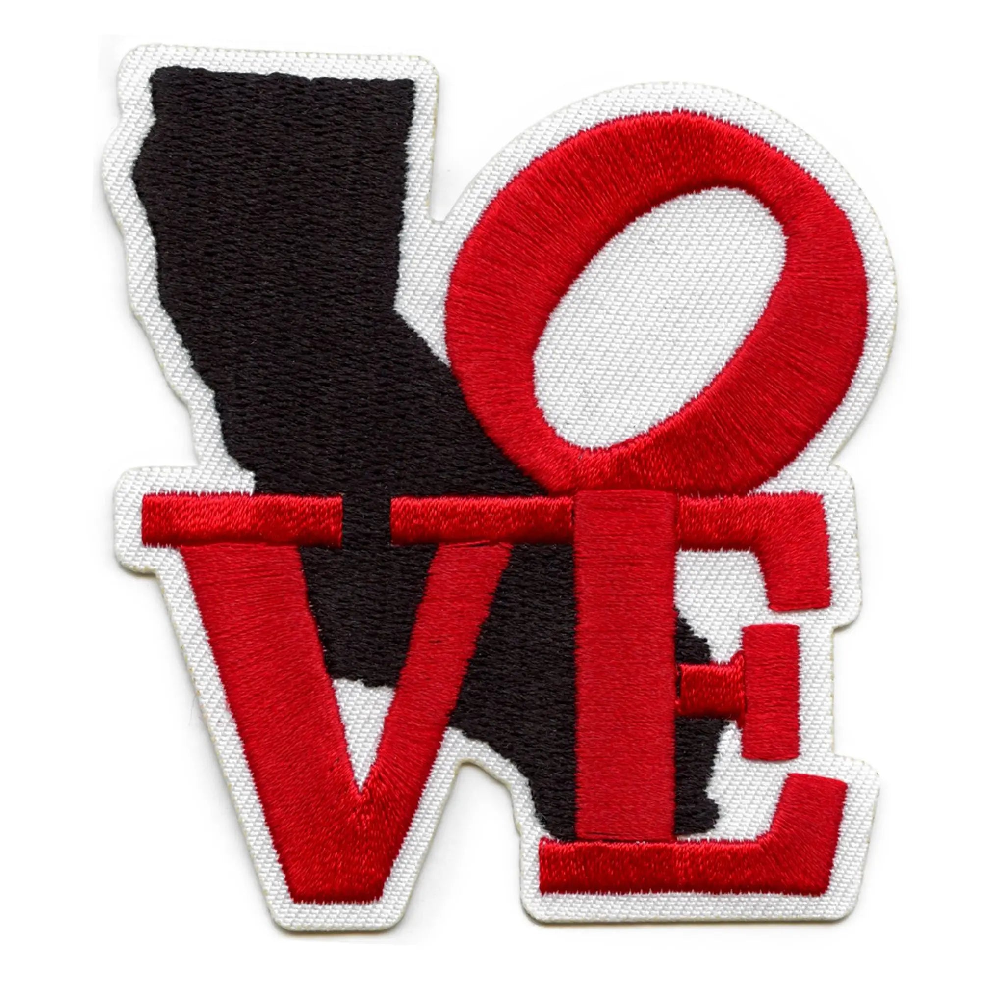 California State LOVE Patch West Coast Embroidered Iron On