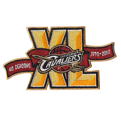 Cleveland Cavaliers 40th Anniversary 'XL' Logo Patch (2009-10) 