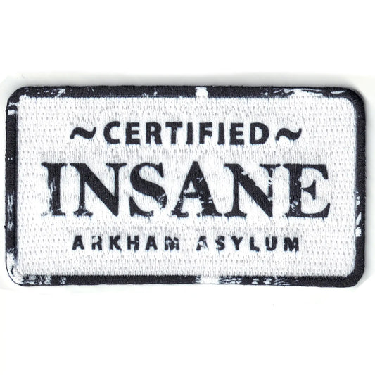 DC Comics Batman The Joker 'Certified Insane' Embroidered Iron On Patch 
