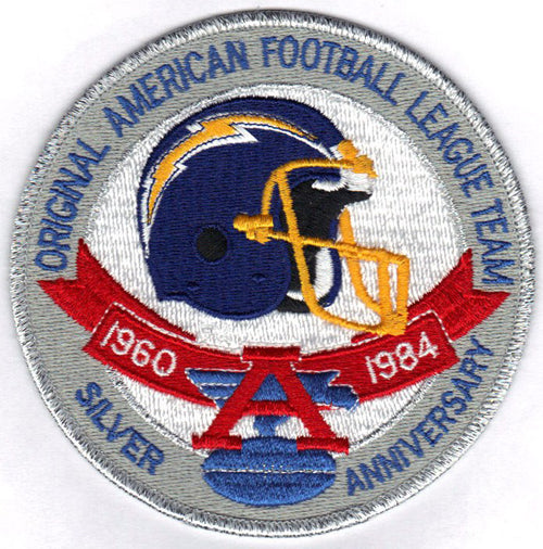 San Diego Chargers 25th Silver Anniversary Patch (1984)