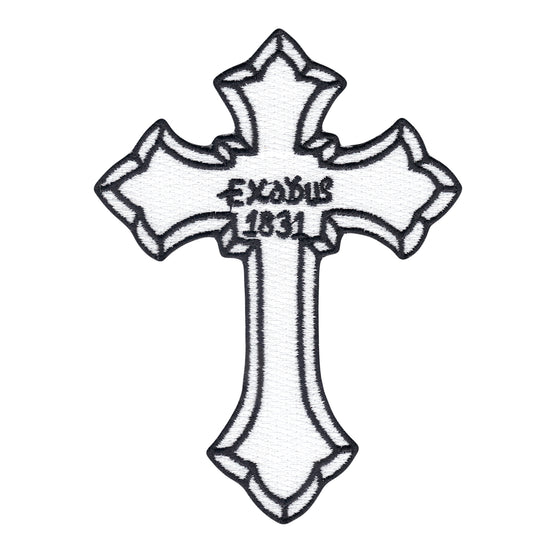 Exodus 1831 Cross Tattoo Patch West Coast Rapper Embroidered Iron On 