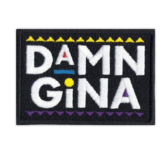 Damn Gina Embroidered Iron On Patch 