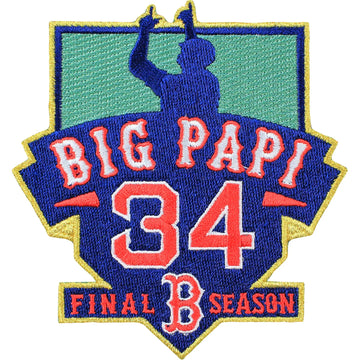 Boston Red Sox David Ortiz 'Big Papi' #34 Final Season Patch 
