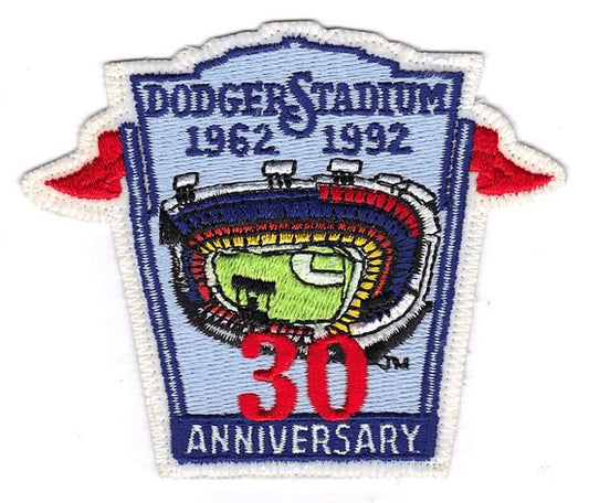 1992 Los Angeles Dodgers Stadium 30th Anniversary Logo Patch 