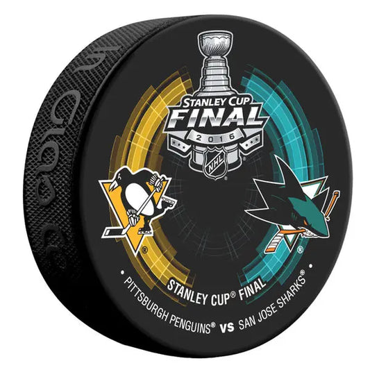 2016 NHL Stanley Cup Final Dueling Puck Sherwood (San Jose Sharks vs. Pittsburgh Penguins) 