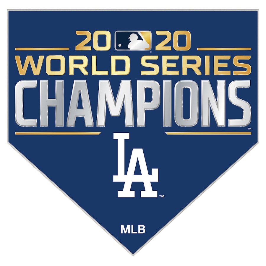 2020 MLB World Series Champions Los Angeles Dodgers Framed Wall Decor  Featuring An Image Of Key Players & The Individual Game Scores