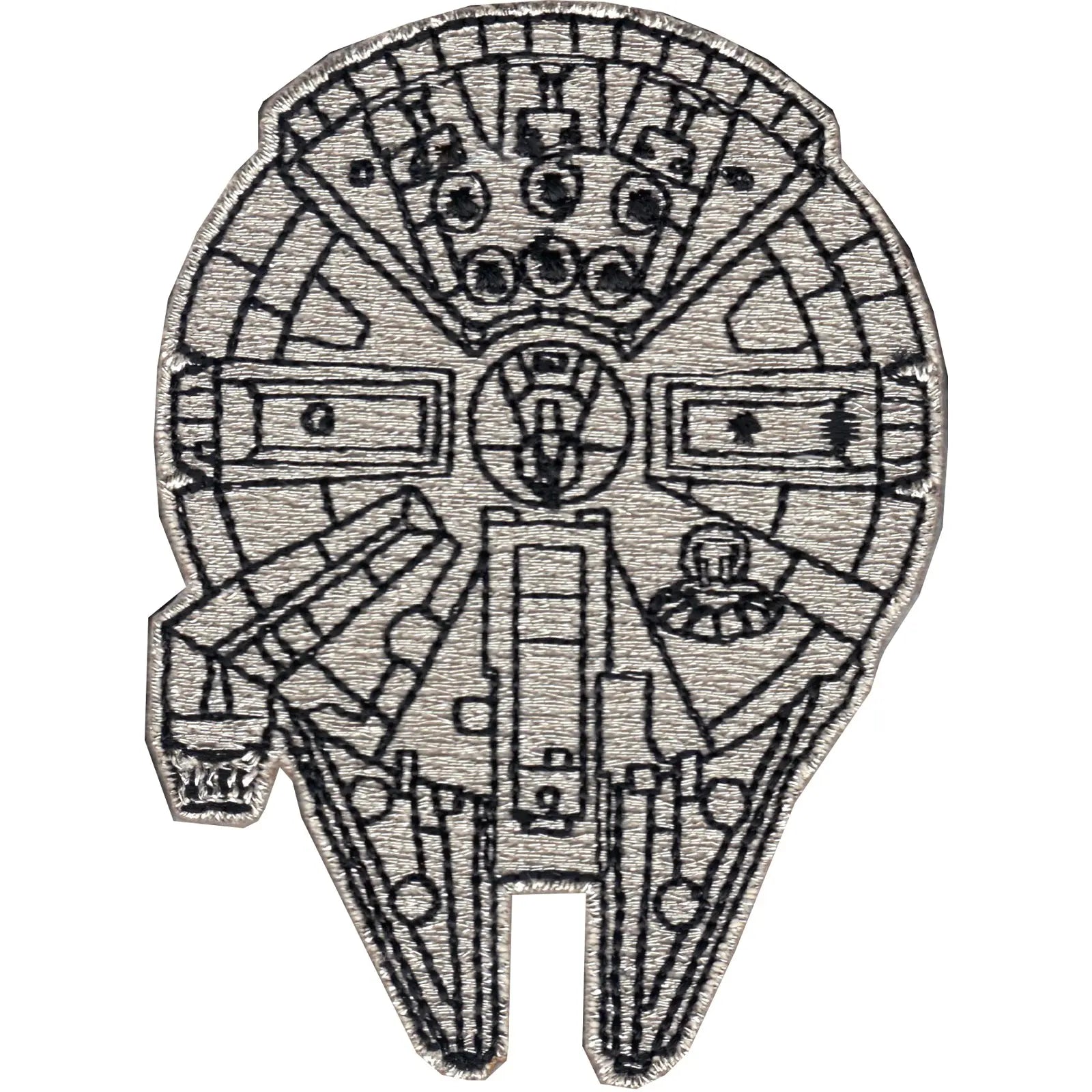 Star Wars Millennium Falcon Top View Iron On Patch