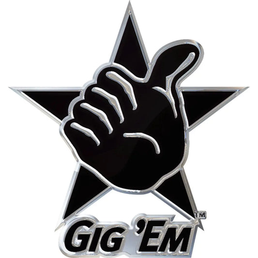 Texas A&M Aggies "Gig Em" NCAA College Team Logo Auto Car Solid Metal Emblem 