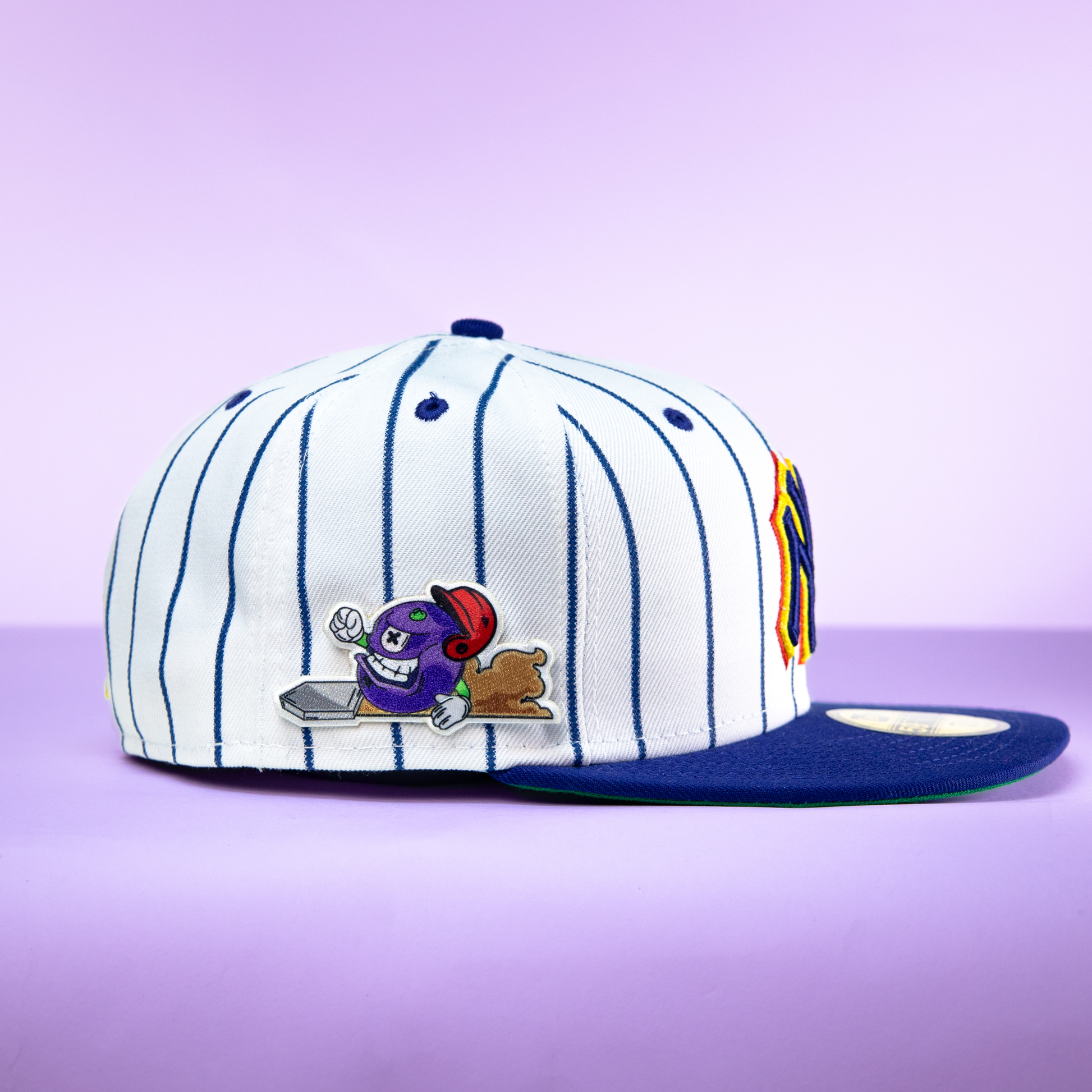Grape Bubblegum Hat Patch Baseball Flavor Embroidered Iron On