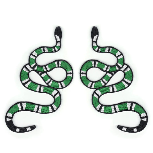 Green Coral Snake (ALT) Combo Sneaker Iron On Applique Patches