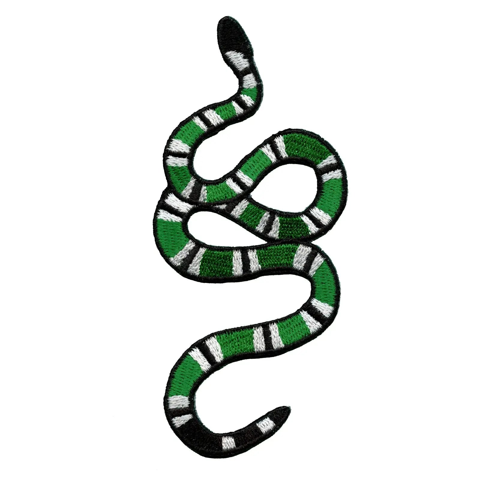 Green Coral Snake (ALT) Iron On Applique Patch (Left)