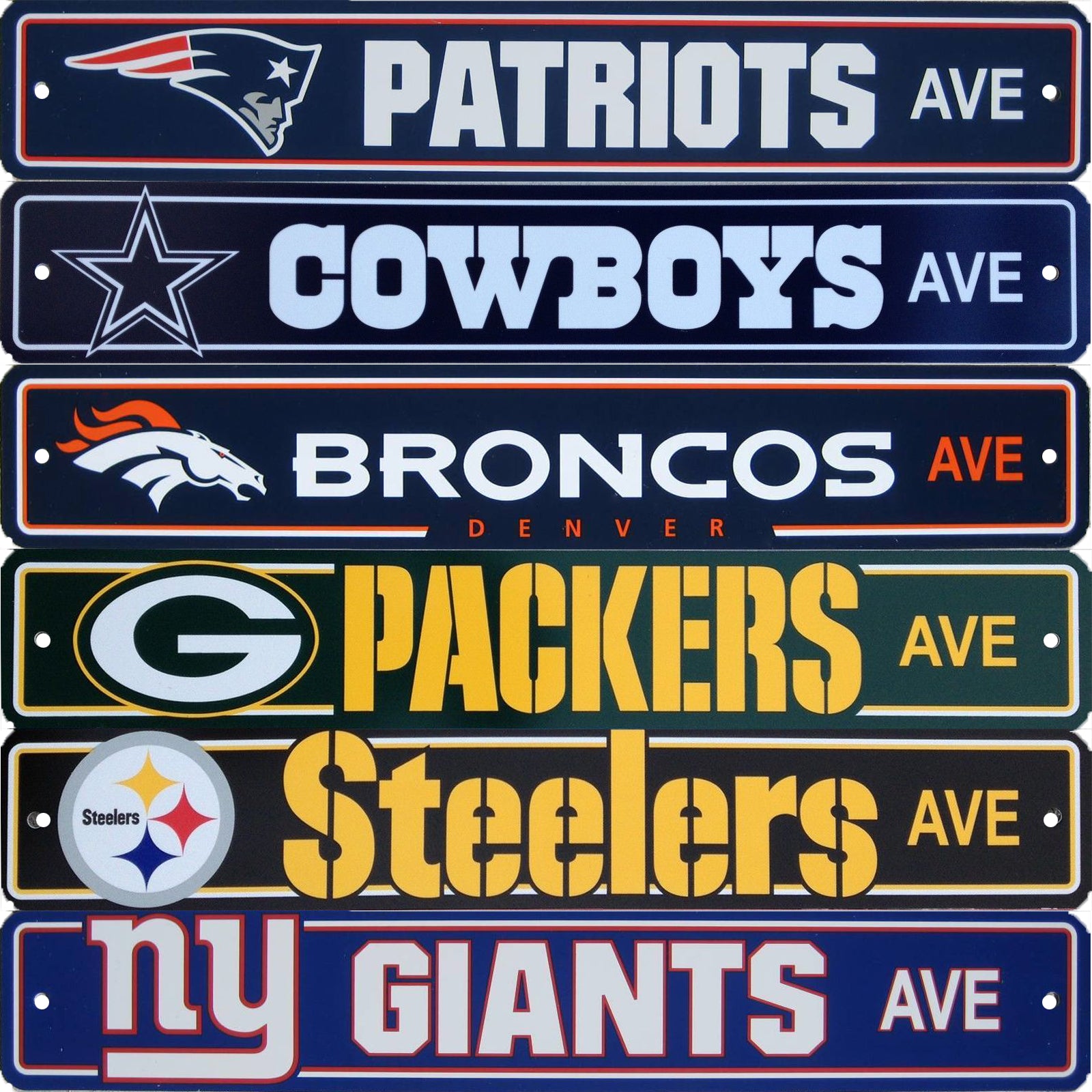 Official NFL Football Team Street Sign Ave Licensed Durable Man