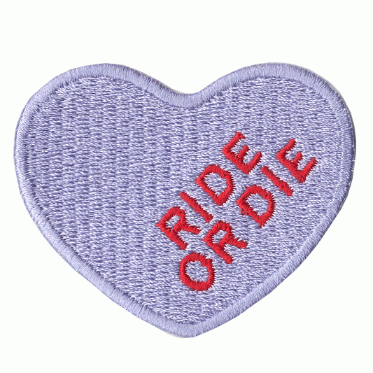 Purple Heart "Ride Or Die" Embroidered Iron on Patch 
