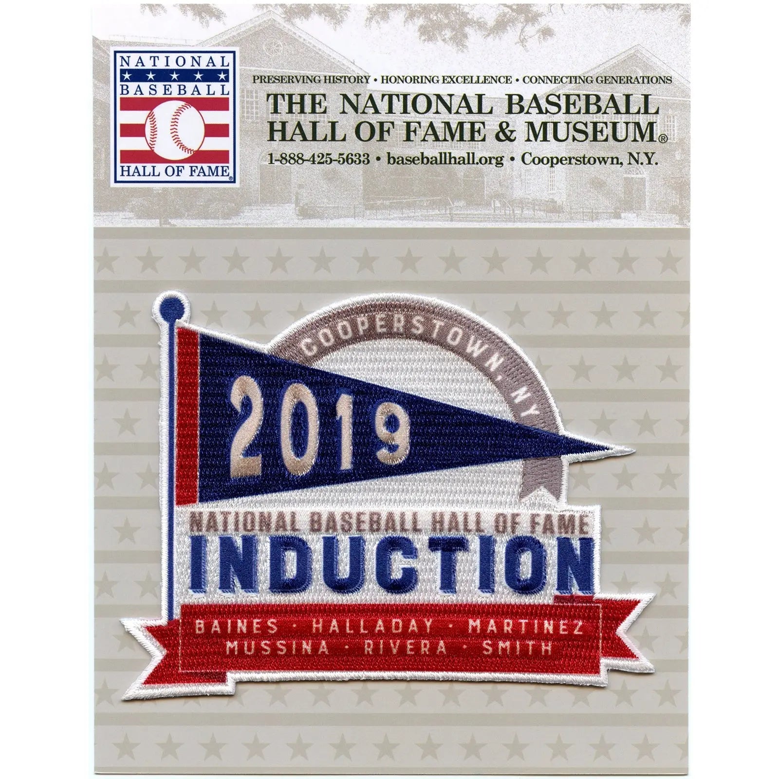 2019 National Hall of Fame Induction Patch Mussina Halladay Baines Martinez Smith Mariano Rivera by Patch Collection