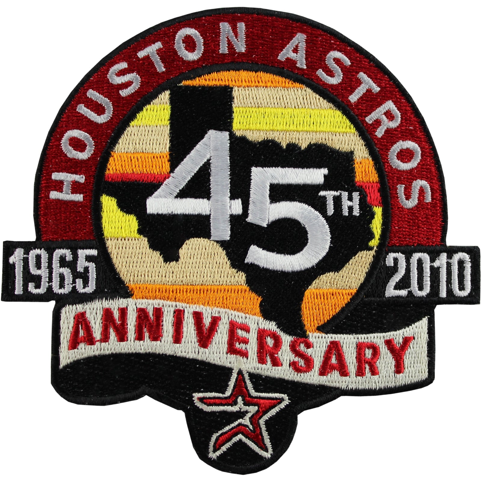 Houston Astros 45TH ANNIVERSARY MESH-BACK SIDE-PATCH Black-Orange