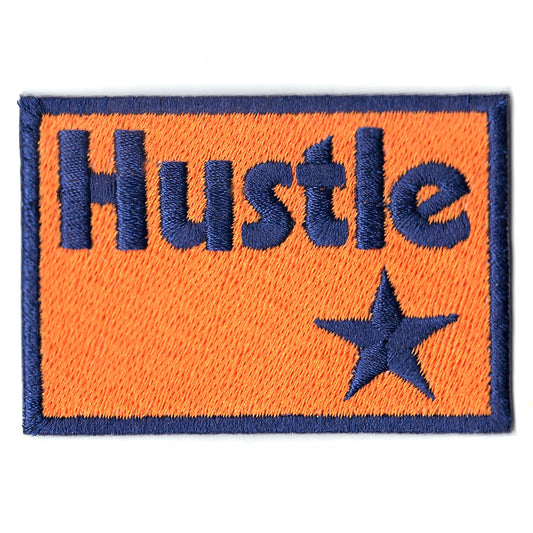 Orange Houston Hustle Box Iron On Patch 