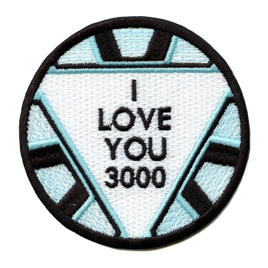 I Love You 3000 Round Logo Iron On Patch 