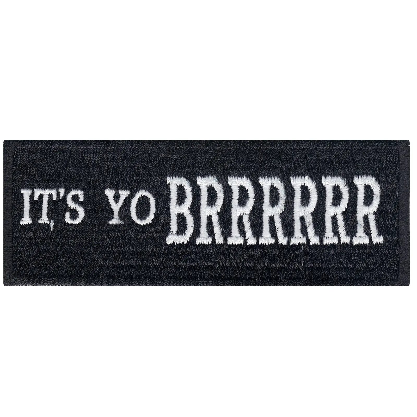 Black "It's Yoo BRRRRRR" Box Logo Iron On Patch
