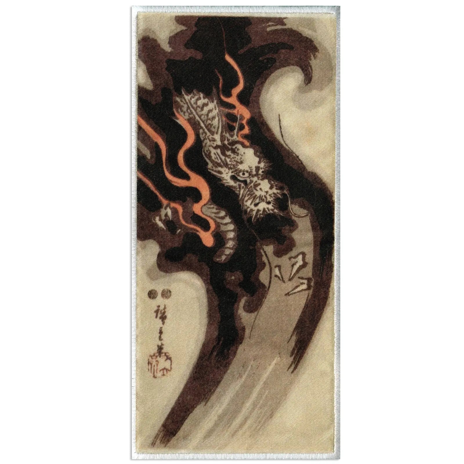 Dragon In The Clouds Japanese Art Iron On Patch
