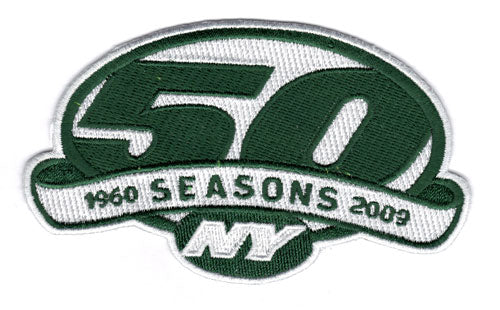 2009 NEW YORK JETS NFL FOOTBALL 50TH YEAR ANNIVERSARY OFFICIAL JERSEY PATCH