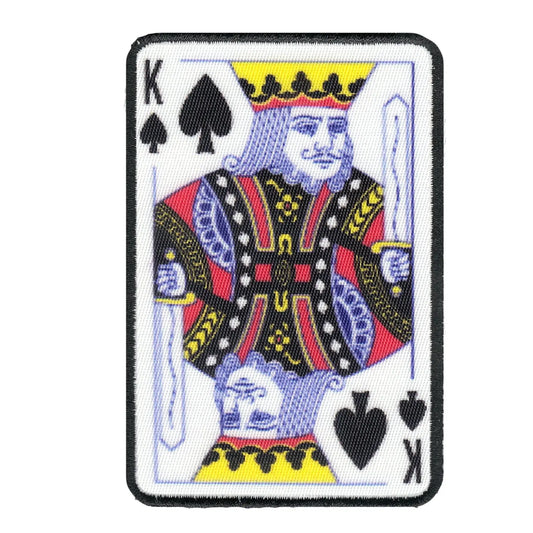 King Of Spades Card FotoPatch Game Deck Embroidered Iron On 